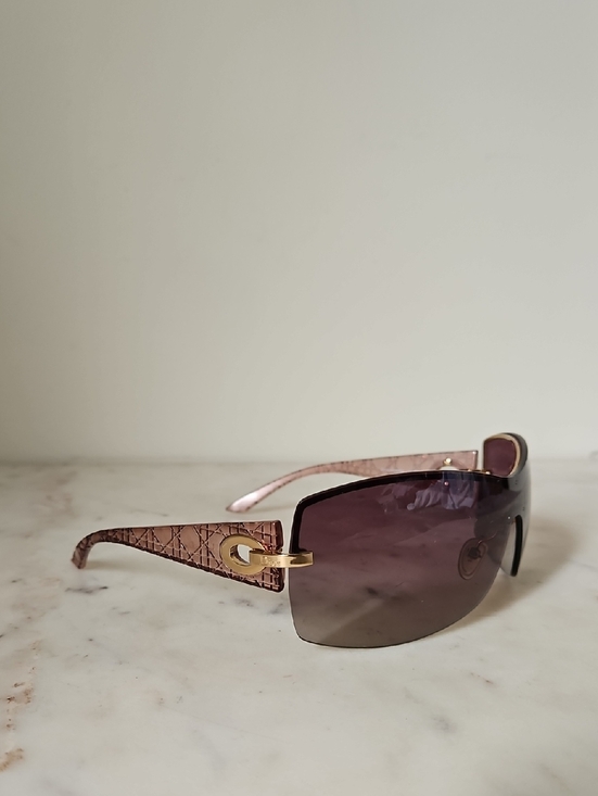 Dior Accessories - CHRISTIAN DIOR: Pink Gradient Y2K Vintage Shield Cannage Sunglasses